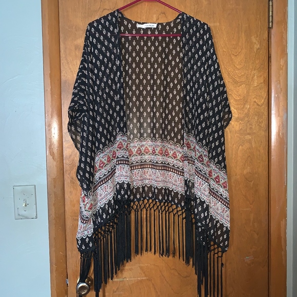 Maurices Sweaters - Maurices 0/1 Fringe Kimono